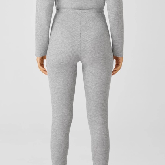 *NWT* EILEEN FISHER Cozy Waffle Knit High-Waisted Leggings size S Small Black - Picture 7 of 10